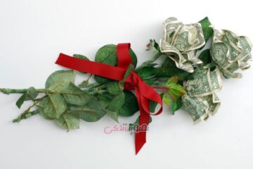 آموزش تزیین اسکناس به شکل گل رز + فیلم