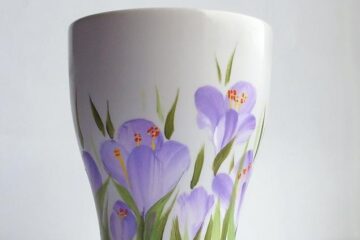 تزیین فنجان با نقاشی تک ضربه ای / نقاشی وان استروک