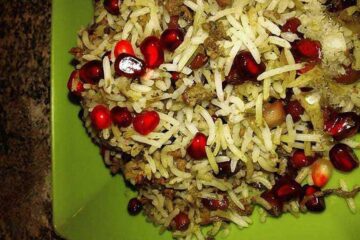طرز تهیه انار پلو شیرازی برای شب یلدا