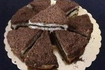 طرز تهیه کیک کرامبل سیب رویه کاکائویی خوشمزه و مجلسی