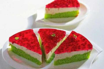 طرز تهیه چیز کیک هندوانه ویژه شب یلدا