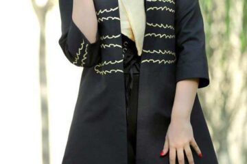 جدیدترین مدل مانتو مشکی مجلسی مزون Flydesign سال ۲۰۱۸
