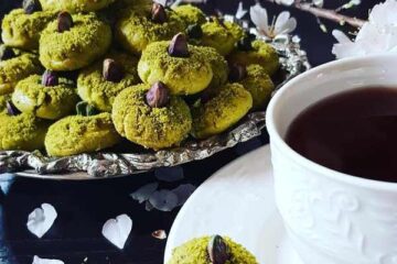 شیرینی عید : طرز تهیه شیرینی پسته ای مخملی