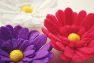 آموزش ساخت گل بابونه نمدی زیبا
