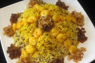 طرز تهیه میگو پلو بوشهری یا میگو هواری مجلسی
