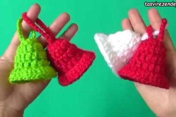 آموزش بافت زنگوله قلاب بافی برای تزیینات جشن تولد و درخت کریسمس