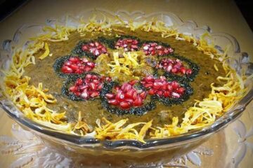 طرز تهیه آش انار شب یلدا (شمالی، شیرازی و تبریز)