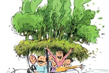 کاریکاتور با موضوع سیزده بدر